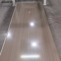 Paneles Decorativos de Techo de Bambú AMER, Listones de Pared de Chapa de Madera para Interiores, Láminas de Revestimiento de Pared