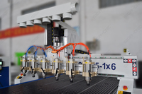 Machine à sculpter le bois CNC, CNC multi-tête 6 axes/3 axes avec axe rotatif