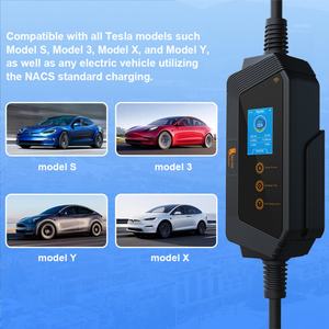 Cargador de Vehículos Eléctricos Portátil de 40A Estándar NACS, Estación de Carga para Automóviles Eléctricos de 22KW para el Hogar, Conectores Tipo 1/2//GBT, 24 Meses - Product Image 5