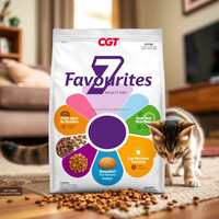 Sacs à nourriture pour chats de qualité supérieure, durables, de qualité alimentaire, en forme de pochette verticale, fabriqués avec des matériaux composites robustes pour une protection maximale de l'emballage