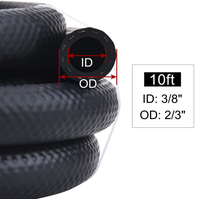 Tuyau en caoutchouc flexible lisse NBR tressé 1/2'' 3/8'' 5/16'' pour diesel, essence, air, huile, eau, gaz, carburant, pompe à carburant