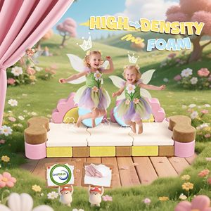 Structure de jeu souple pour bébés avec mousse haute densité, jouet d'intégration sensorielle intérieur, forme géométrique, unisexe - Product Image 1