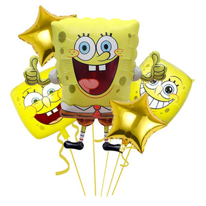 Ingrosso <span class=keywords><strong>SpongeBob</strong></span> ridente e Patrick Star in alluminio palloncino Set di espressione pacchetto giocattoli per bambini palloncini - Product Image 4