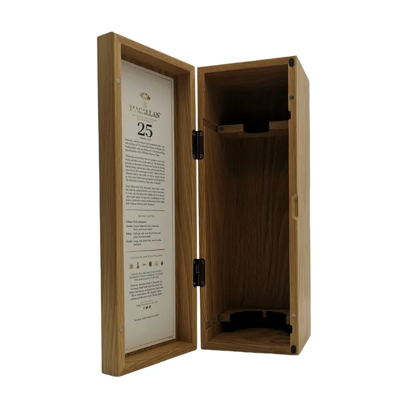 उच्च गुणवत्ता के साथ व्हिस्की ठोस लकड़ी के बक्से Hinged ढक्कन एकल शराब की बोतल बॉक्स और लकड़ी शराब बॉक्स