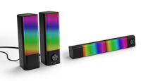 Ensemble de haut-parleurs DJ PJT-BSP2039, haut-parleurs pour ordinateur de fête, haut-parleurs stéréo USB multimédia avec LED/commande du volume, haut-parleur de jeu