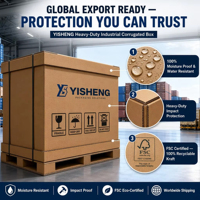 Caja de Envío Corrugada de Grado Industrial, Logotipo Personalizado, Cartón Resistente Anti-Aplastamiento para Equipos Electrónicos, Exportación de Fábrica