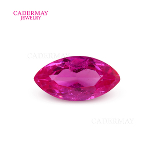 Cadermay Pietra Sintetica Marquise Rosa Rossa Rubino, Pietra Preziosa Sintetica Coltivata in Laboratorio, per Creazione Gioielli, Collane e Anelli - Product Image 1