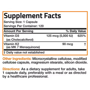 OEM ODM Vitamin K2 MK-7 Kapsülleri GDO'suz Glutensiz Formül Sağlıklı Kemikler ve Bağışıklık Sistemini Destekler - Product Image 6