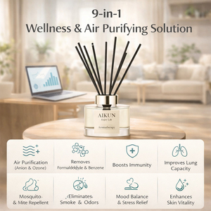 Aikun Home Decor Store Long Lasting Any Scent Zero Mold Cost Forest Pattern Pack 100ml <b>Reed</b> <b>Diffuser</b> Box Set <b>for</b> Hotel Office - Product Image 2