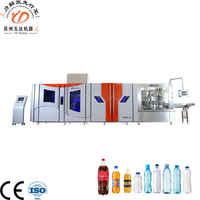 Ligne de remplissage et de bouchage isobare entièrement automatique CE de qualité alimentaire pour sodas CSD, avec étiquetage et sertissage pour bouteilles PET et verre, pour usine de boissons