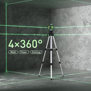 Niveau laser rotatif 4D auto-nivelant 360° vert, certifié FCC CE, avec batterie Li-ion, pour murs et sols - Product Image 3