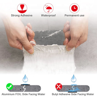 La mejor cinta de goma butílica, cinta impermeable para reparación de canalones de parches de techo de acero, cinta adhesiva de goma butílica de papel de aluminio