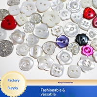 Boutons en résine pour chemises, cardigans, manteaux, pyjamas, colorables, formes simples (carré, cœur, fleur de prunier, irrégulière), à 2 ou 4 trous