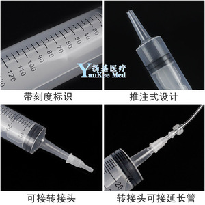 <span class=keywords><strong>Seringue</strong></span> jetable de 150 ml, dispositif d'alimentation en plastique pour personnes âgées, poussoir pour aliments liquides - Product Image 4