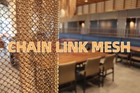 Tissu en maille de chaîne en aluminium anodisé, espacement des fils de 8 mm, surface ouverte de 77,1 %, diamètre des fils de 1,0 mm, ouverture de 4,2 mm, écrans décoratifs
