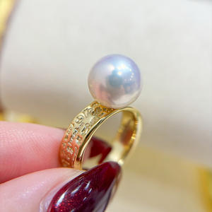 Anillo de Plata S925 Edición Simplificada, Soporte para Perlas DIY con Cuentas de 5-7mm, Joyería de Plata 1947 - Product Image 1