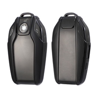 Coque de protection pour clé de voiture TPU souple en fibre de carbone pour BMW 740 530 X6 7 Series Liquid Crystal Touch Screen Key Ring Keychain Bag