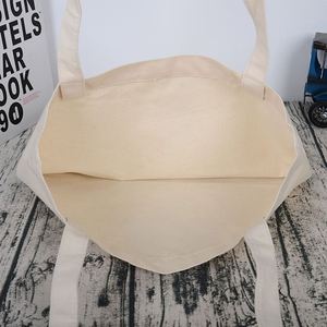 Sacs fourre-tout en toile de coton avec logo, sacs de shopping, sacs à main tendance pour femmes, sacs à bandoulière imprimés vierges 100 % coton - Product Image 3