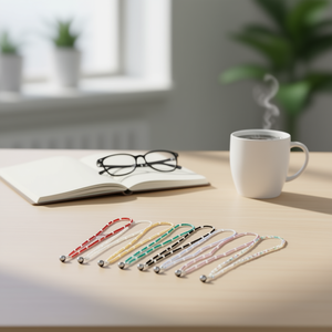 Collier à trois voies en perles de cristal 70CM pour cordon de lunettes - Product Image 3