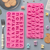 Moule en silicone lettre russe de petite taille Alphabet russe moule à chocolat bonbons Fondant forme de cuisson outil de décoration de gâteau