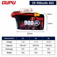 Batterie LiPo 900mAh 45C 2S 3S 4S avec options multi-cellules rechargeable pour drone FPV, voiture RC, camion, crawler, avion, hélicoptère