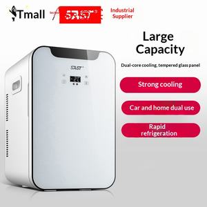 Mini Refrigerador de 20L <span class=keywords><strong>con</strong></span> Panel de Acero Inoxidable y Doble Enfriamiento, Ideal para Dormitorios, Autos y Uso Doméstico, <span class=keywords><strong>con</strong></span> Espacio para Almacenamiento de Cosméticos, en Oferta - Product Image 1