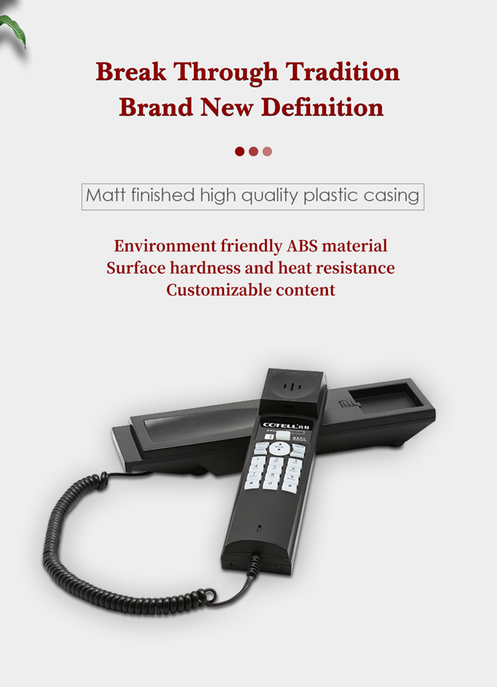 COTELL Waterproof Slim And Sip Beige Color Desktop And Wall Mount Telephone Moisture Proof Dustproof Bathroom IP Phone For Hotel