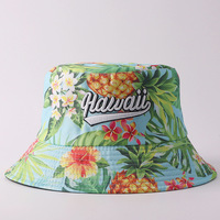 Chapeau Bob Réversible Imprimé Motif Luxe Double Face Chapeau de Pêcheur d'Été Anti-UV Logo Personnalisé Vente en Gros Coton