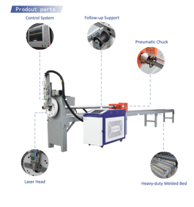 מכונת חיתוך צינורות בלייזר סיבים קומפקטית, המשמשת לצינורות בקוטר קטן, עם מזין אוטומטי, ניתנת להתאמה אישית - Product Image 3
