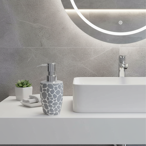 Spirella Collection Darwin, Distributeur de savon liquide 14,5 x 9,5 x 8,0 cm, Grès, Gris - Product Image 3