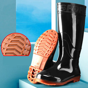 WXL482 الذكور في الهواء الطلق أحذية ماء PVC للماء أحذية عمل عالية منتصف العجل الرجال عدم الانزلاق العمل Rainboots - Product Image 3