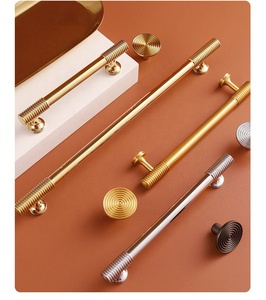 Hot Sale Brushed Polished <strong>Rose</strong> <strong>Gold</strong> Chrome Grey Kitchen Cabinet Brass Pull Handles <strong>Knobs</strong> - Product Image 6