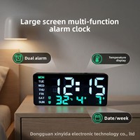 Rahmenlose LED Elektronische Wanduhr Leuchtende Anzeige Thermometer Grenzüberschreitende Nutzung; Multifunktionale Minimalistische Digitale Zeituhr