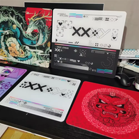 Tapis de souris en verre pour jeux, tapis de clavier en verre transparent personnalisé, tapis de souris PC Anime, tapis de jeu pour le bureau et la maison