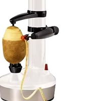 Multifunctionele elektrische ABS kunststof antislip schilmachine met 6 afneembare messen, eenvoudig te reinigen, keuken fruit schiller