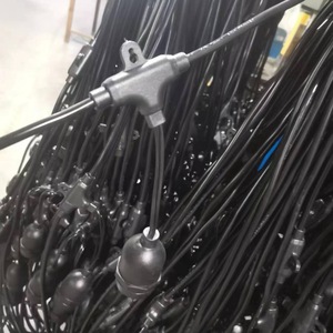 Guirlandes lumineuses en aluminium recouvert de cuivre, étanches, connecteurs suspendus S14 LED pour éclairage extérieur, usage export - Product Image 4