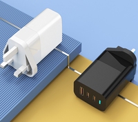 Chargeur GaN 65W USB C Adaptateur secteur à charge rapide pour ordinateur portable Téléphone portable Type C 65W Adaptateur chargeur de voyage portable