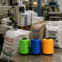 Hilo de poliéster 100% personalizado de un solo color para sacos o bolsas tejidas, de fábrica 103 104