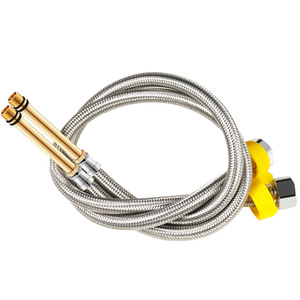 Tuyau flexible tressé en acier inoxydable 304, 1/2 pouces, pour robinet de lave-vaisselle, tuyau de raccordement d'eau chaude et froide - Product Image 2