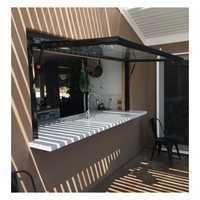 Fenêtres à auvent en aluminium isolées avec double vitrage trempé personnalisées CBMmart, style moderne, ouverture électrique à persiennes