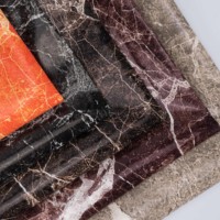 Cuir synthétique effet marbre brillant pour boîtes d'emballage, carnets, tapis de table, coques de téléphone – Tissu similicuir