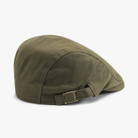 Béret unisexe quatre saisons, rétro vintage, en coton lavé uni, à visière plate, rayé, décontracté, style britannique, sport, 3D