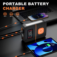 Portable 2-in-1 Mini Air Pump Compressor 150PSI Jump Starter Multifunctional Car Battery Tire Inflator Power Bank 8000mAh 1200A