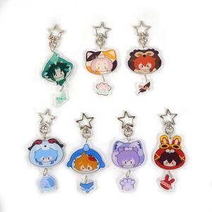 Genshin Anime Epoxy Plastic Key Chains Promotional Gift Creative Holographic Keyring Custom Acrylic Charm With Hologram - Product Image 5