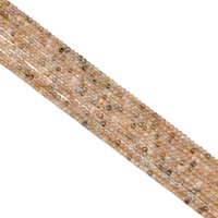 Manik-manik Batu Bulan Warna-warni 2/3/4MM, Batu Permata Kristal Alami, Kalung Gelang, Harga Terjangkau, Diameter Lubang 1mm untuk Pembuatan Perhiasan