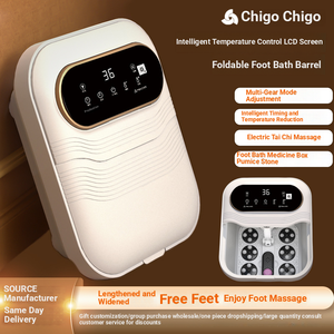 Regalo de Navidad, Bañera de Hidromasaje Eléctrica para Pies de Uso Doméstico con Funciones de Relajación con Burbujas, Control de Tiempo y Plegado - Product Image 2