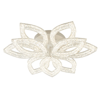 Plafonnier LED moderne blanc en forme de fleur, alimenté par courant alternatif, à montage en surface, haute luminosité, pour chambre à coucher