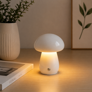 Linda Lámpara de Mesa Inalámbrica con Forma de Hongo, Recargable, Luz Cálida LED, Lámpara Decorativa para Hotel, Restaurante, Dormitorio, Cafeterí<span class=keywords><strong>a</strong></span> - Product Image 4