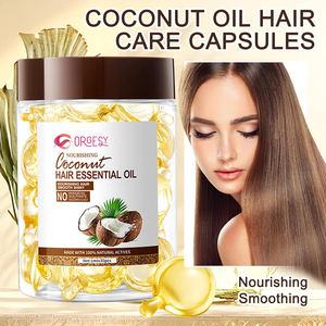 OEM R'ENDASE 30 capsules d'huile de sérum capillaire, sérum lisse, non gras, rafraîchissant, huile capillaire nourrissante et longue durée (huile de coco) 30ml - Product Image 2