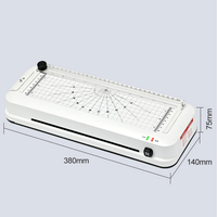 Machine à plastifier 4-en-1 chaude et froide avec découpeuse de papier et perforatrice intégrée A4 75-125 microns, plastifieuse portable pour documents en pochette